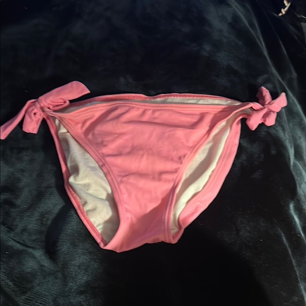 Pink Bikini Bottom with Side Ties